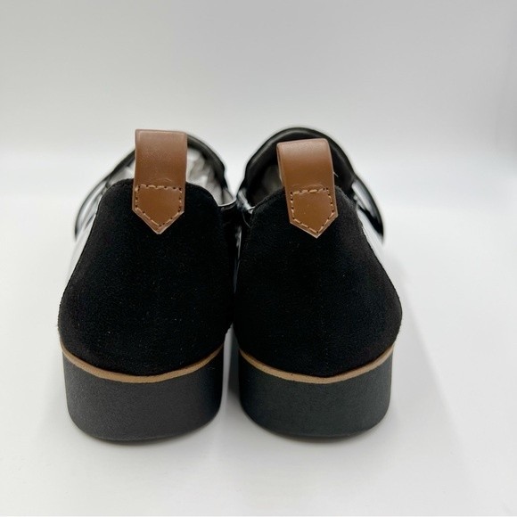 Dr Scholls Women's Webster Black Faux Suede & Patent Slip On Loafers Shoes 8.5 - Picture 6 of 13